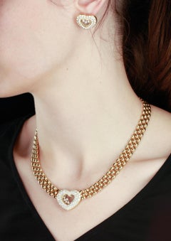 Chopard Geneve 18k Gold & 1.8 Carat "Happy Diamond" Necklace, Size 17 Inches