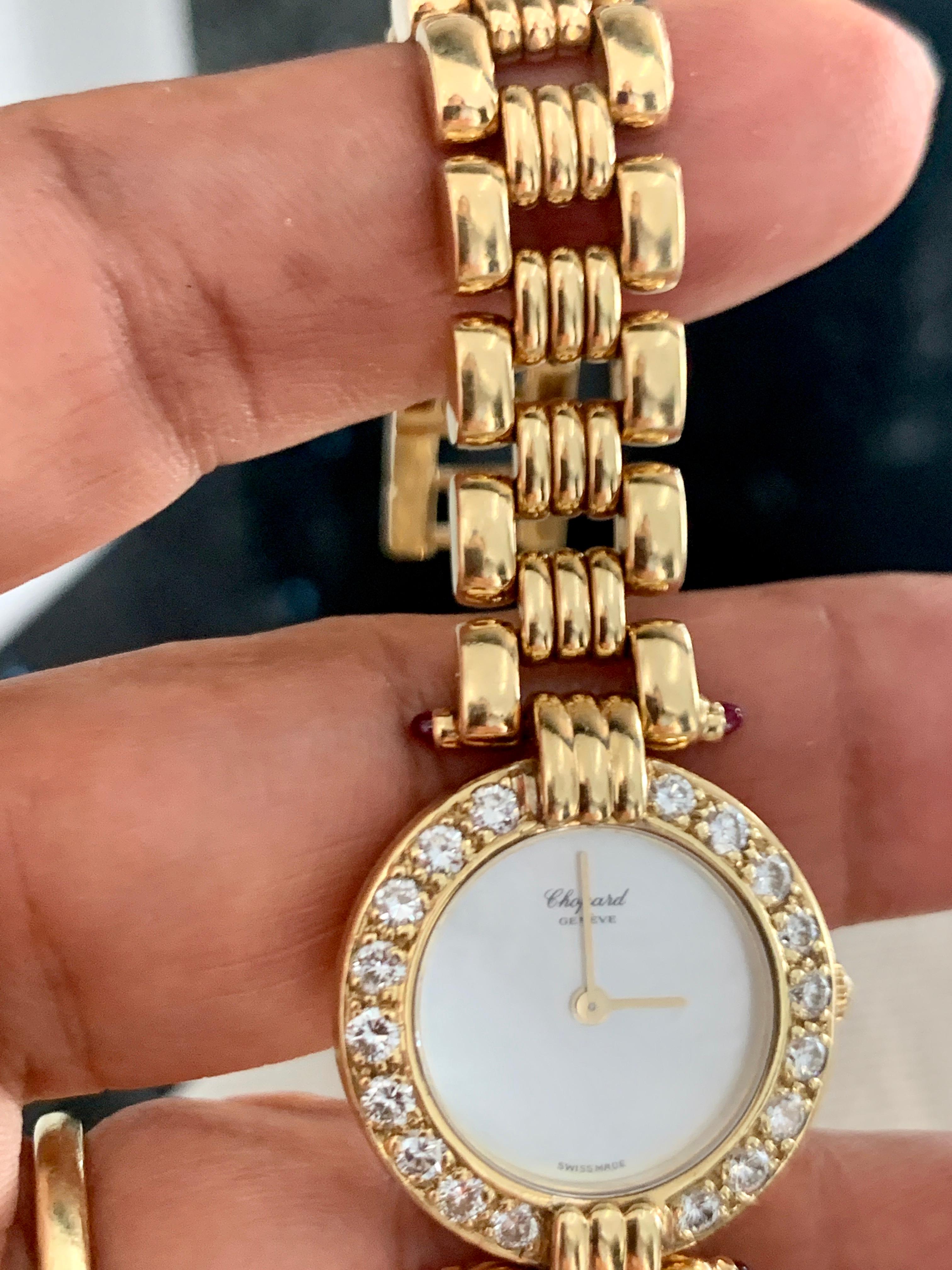 Chopard Geneve Classic Diamant-Zifferblatt 440296, 899 18 Karat Gelbgold Uhr 67 Gm (Rundschliff)