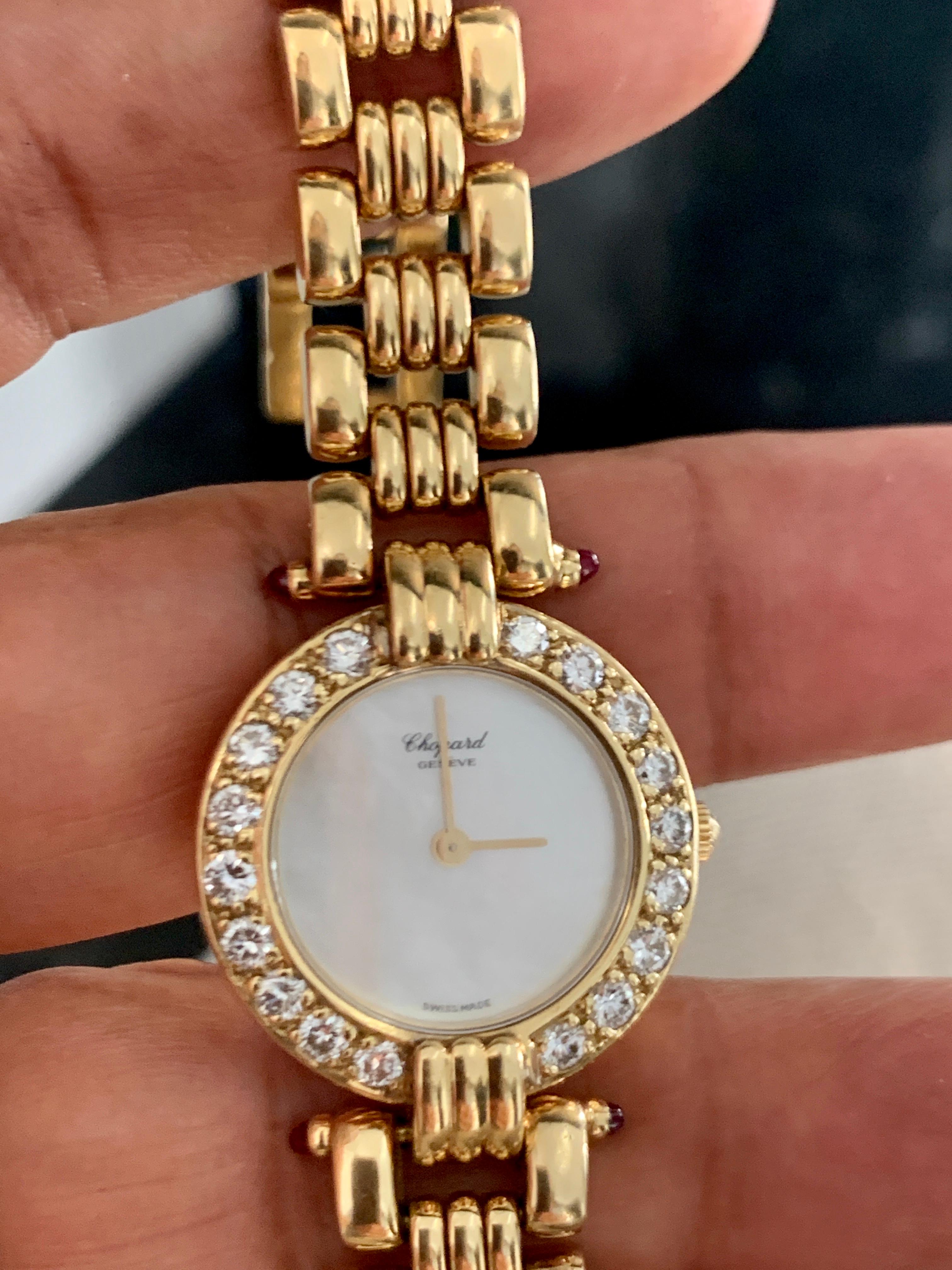 Chopard Geneve Classic Diamant-Zifferblatt 440296, 899 18 Karat Gelbgold Uhr 67 Gm im Zustand „Hervorragend“ in New York, NY