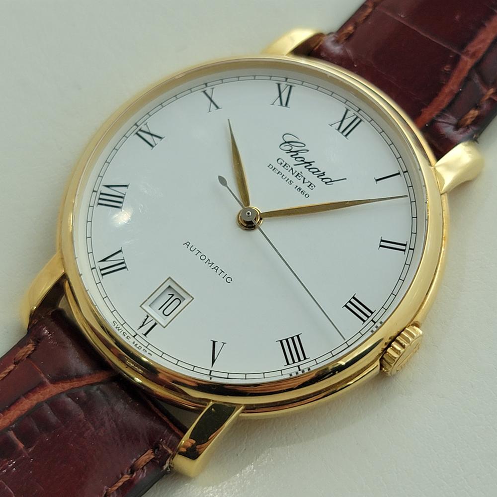 Chopard Geneve Classique Seit 1860 18K Gold 35mm Handaufzug Datum 1990er NA122 für Damen oder Herren