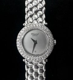 Chopard Genève Diamond Watch in 18k White Gold