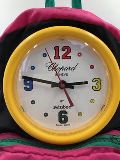 Chopard Genève Pink Nylon Backpack with Battery Operated Clock