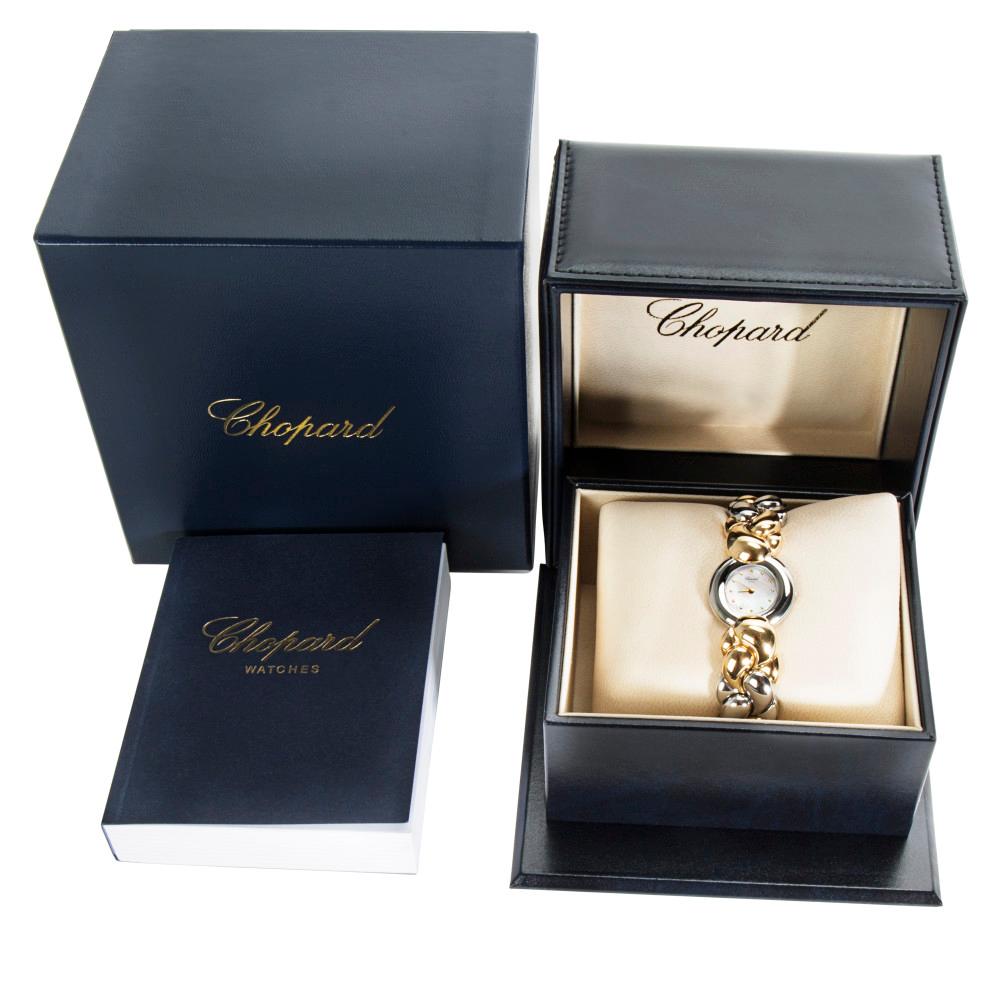 Chopard 'Geneve' Women's Watch in 18 Karat Yellow Gold Mother of Pearl Dial In Excellent Condition In New York, NY