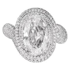 Chopard GIA Certified 5.02 Carat Oval Diamond Twist Ring