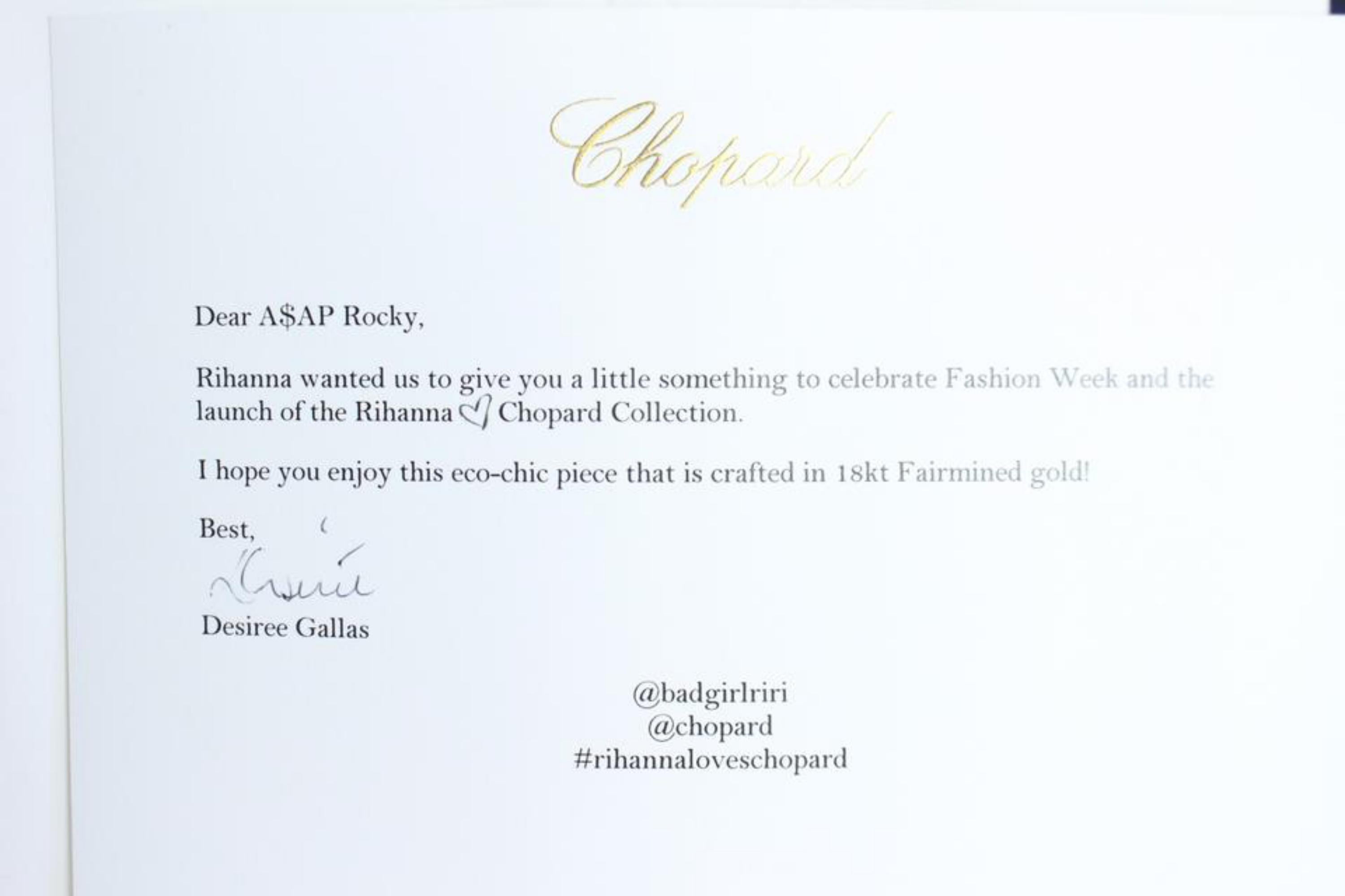 Chopard Gold (Asap Rocky) Rihanna 18k Diamond Ice Cube 6mz0828 Necklace In New Condition For Sale In Forest Hills, NY