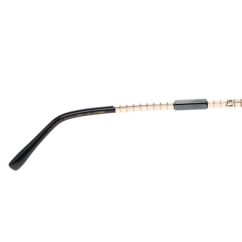 Gray Chopard Gold/Black Gradient Ceramic SCHC41 Cat Eye Sunglasses