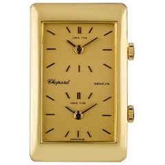 Vintage Chopard Gold Champagne Dial Dual Time Zone Kutchinsky Gents Manual Wind Watch
