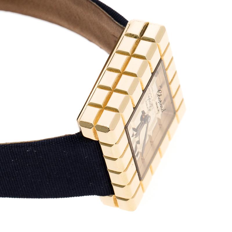 Chopard Gold Dial 18K Gold Ice Cube by De Grisogono Women's Wristwatch 25 mm 1