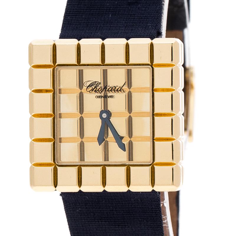 Chopard Gold Dial 18K Gold Ice Cube by De Grisogono Women's Wristwatch 25 mm 3