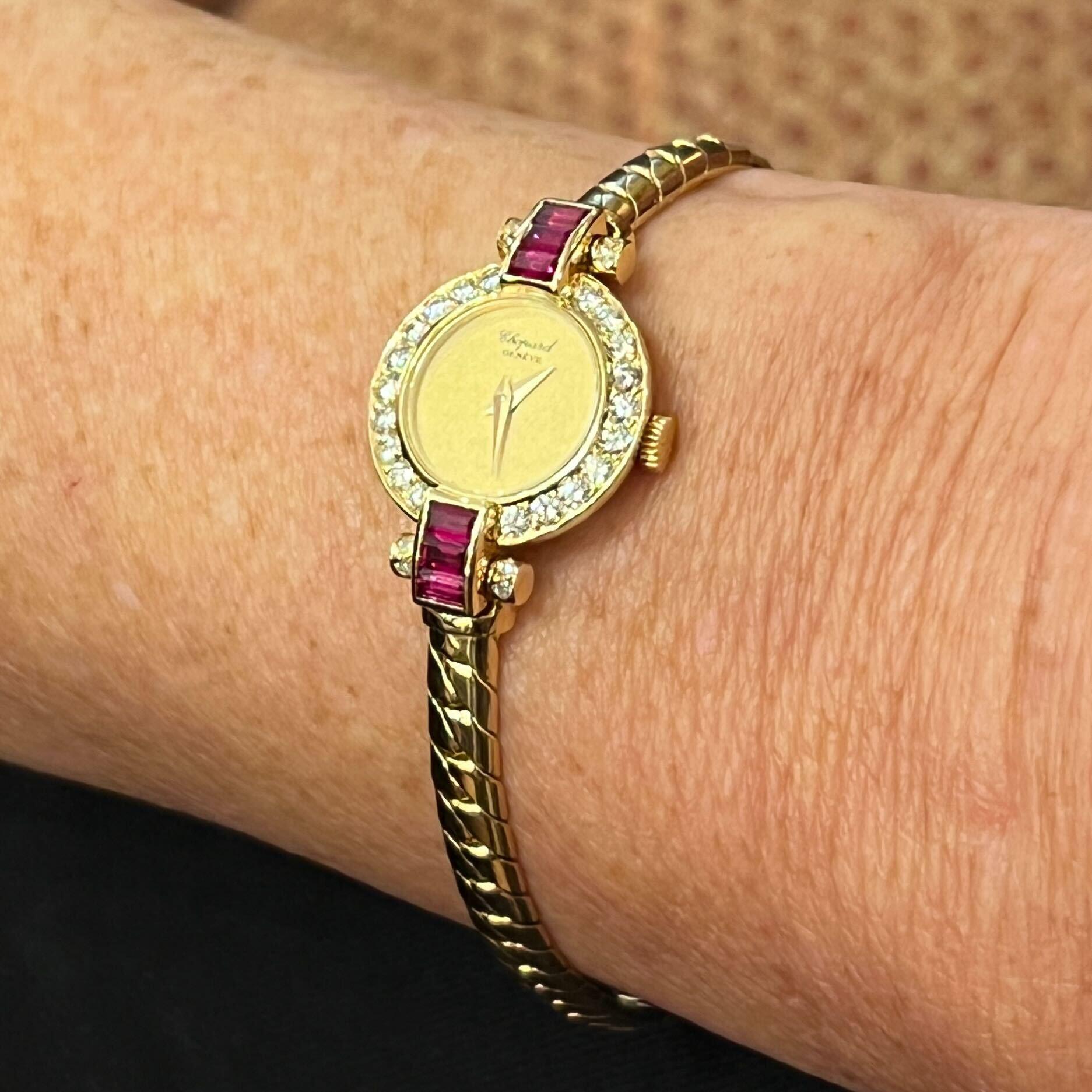 chopard gold watch vintage