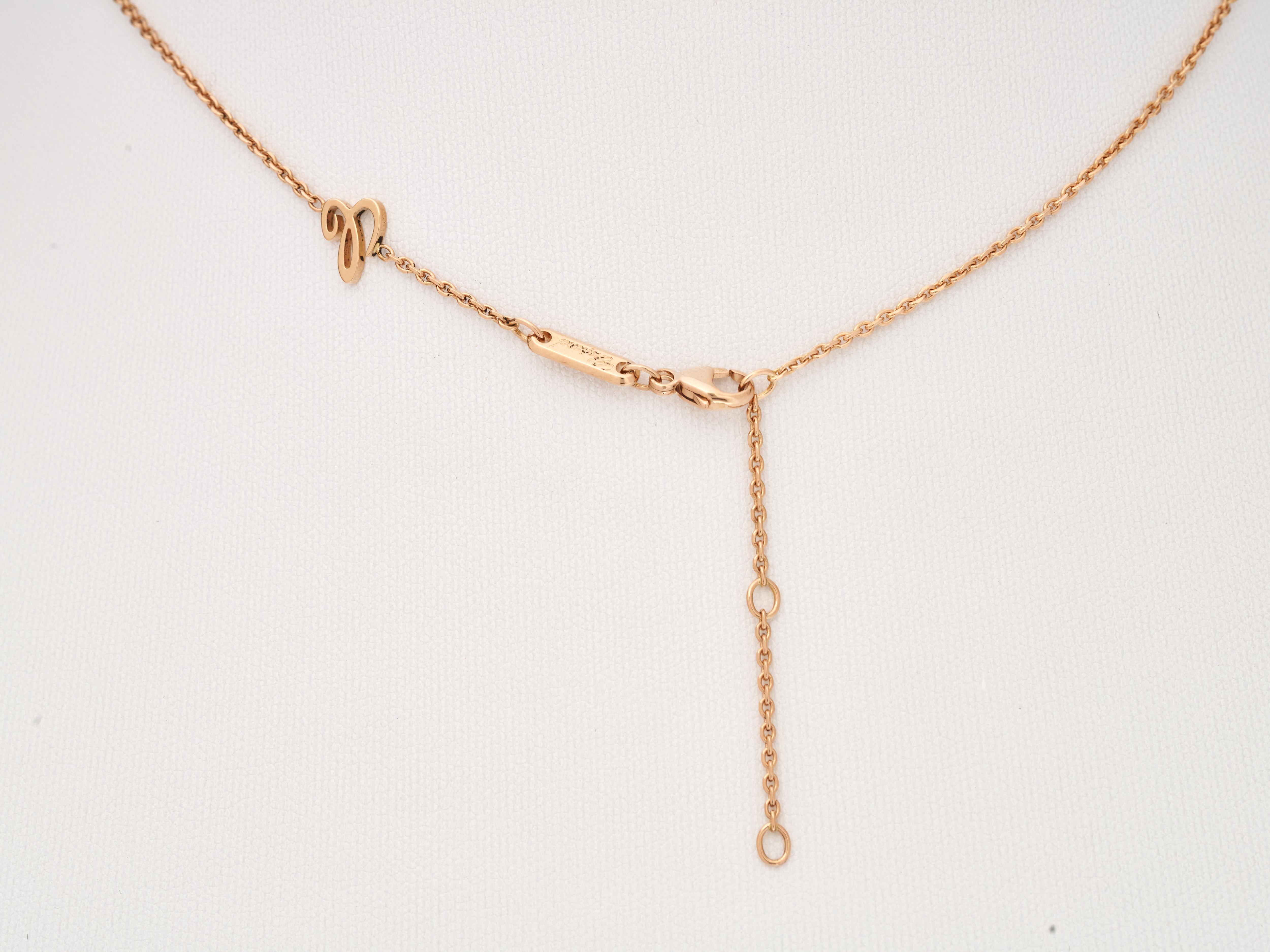 Donna Chopard Collana in oro Happy Diamond lcons Pendant Ethical 18K Rose B&P €1910 in vendita
