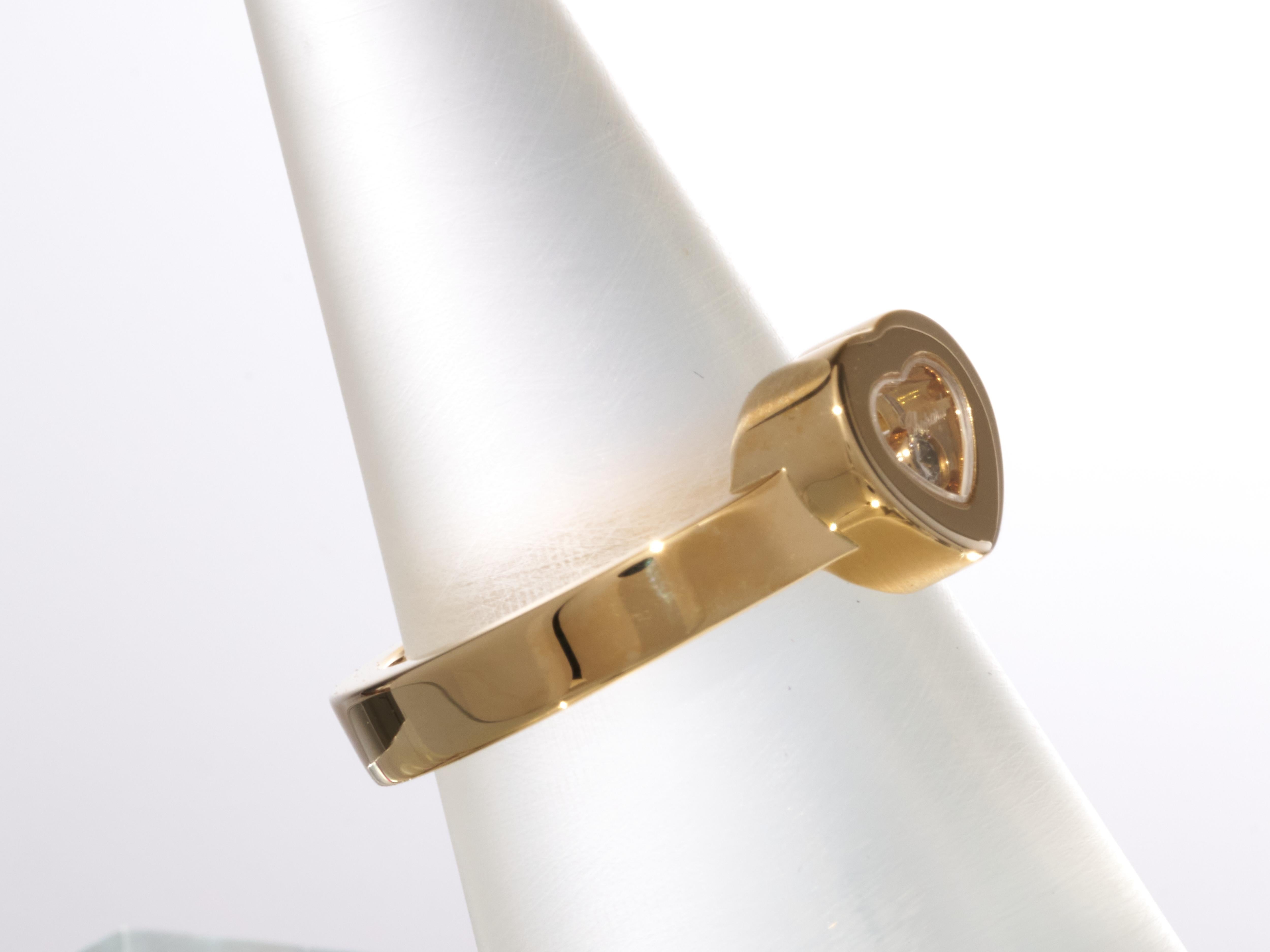 Chopard Gold Ring Happy Diamonds Icon Heart Ethical 18k RRP £1940 B&P EU 52 For Sale 7