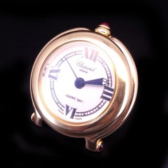 Chopard Gold Tone Table Desk Alarm Clock
