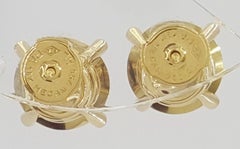 Chopard Golden Diamond Stud Earrings in 18K Yellow Gold & Titanium