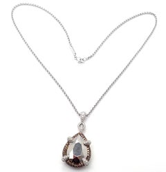 Chopard Golden Diamonds Diamond Chrome Stone Weißgold-Anhänger Halskette