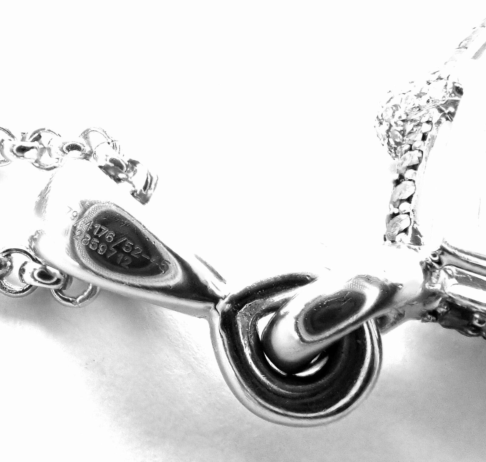 Taglio brillante Collana con ciondolo in oro bianco Chopard Golden Diamonds Diamond Chrome Stone in vendita
