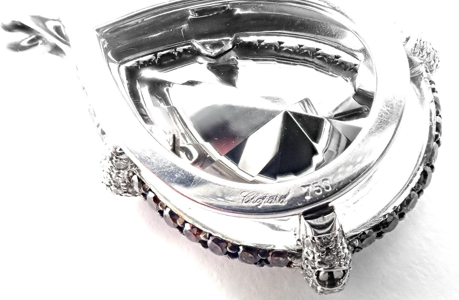 Collana con ciondolo in oro bianco Chopard Golden Diamonds Diamond Chrome Stone In condizioni ottime in vendita a Holland, PA
