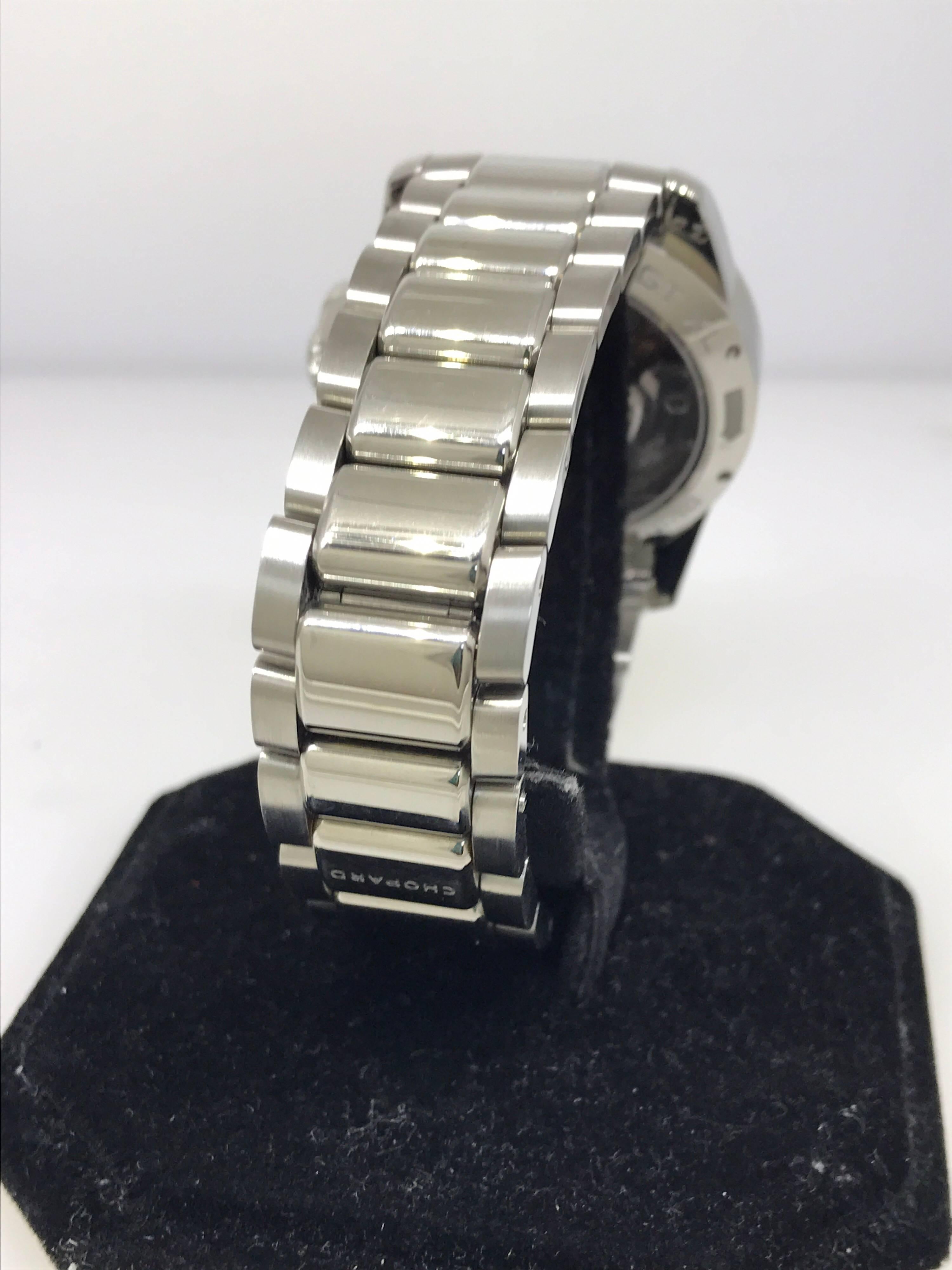 Chopard Gran Turismo Stainless Steel Bezel Bracelet Automatic Men’s Watch For Sale 3