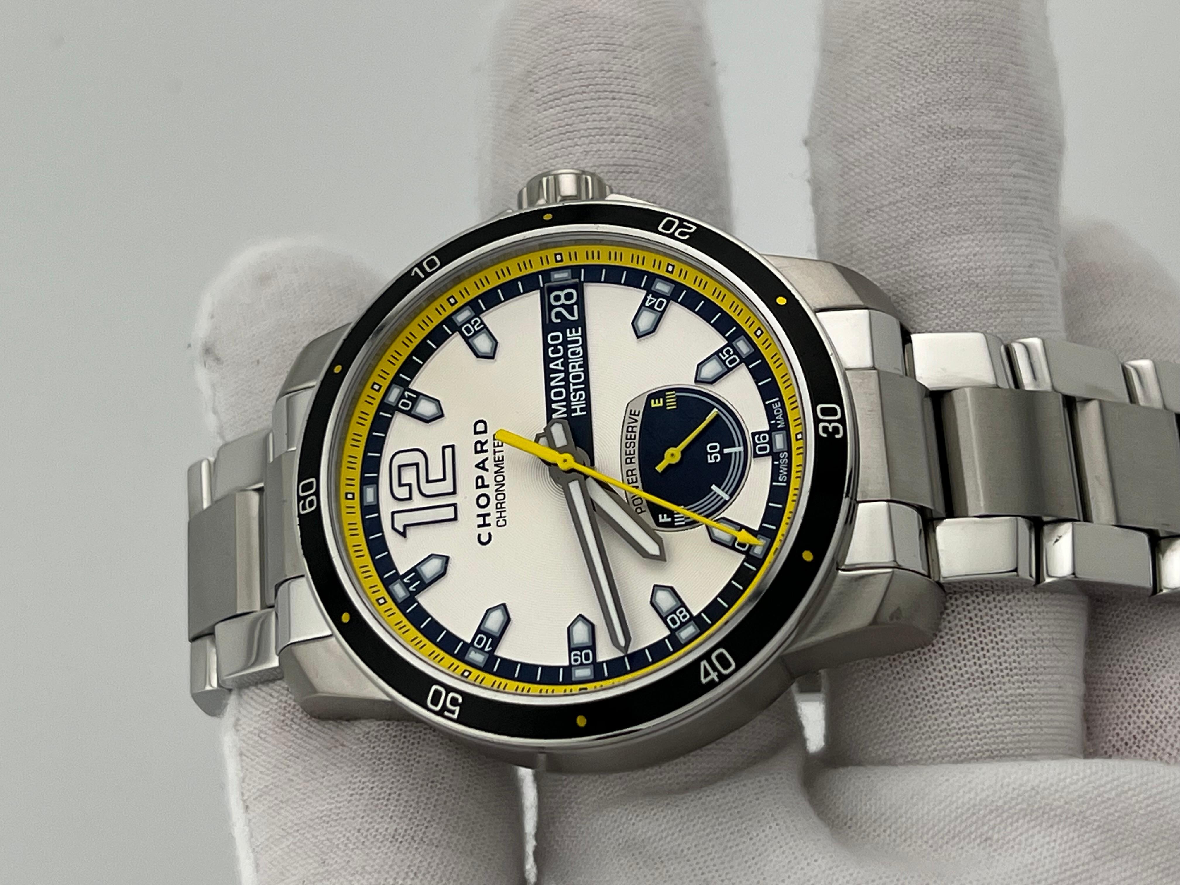 Chopard Grand Prix de Monaco Historique 158569-3001 44mm Edelstahl im Zustand „Gut“ im Angebot in San Diego, CA
