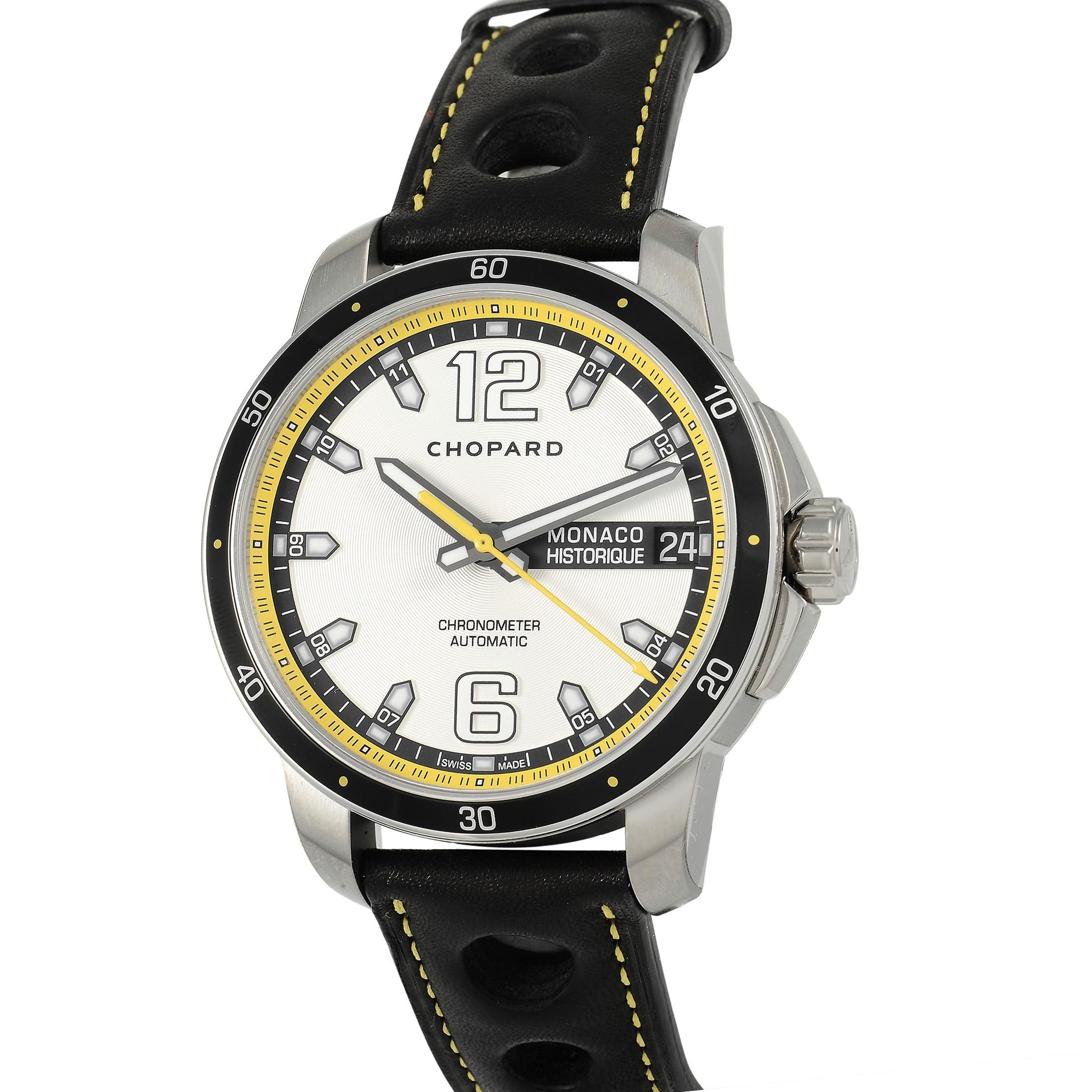 Renowned for their relentless passion towards the adventurous world of racing as well as their fascinating expertise in designing sporty models, Chopard created this remarkable timepiece which is a perfect tribute to the iconic Monaco Historique