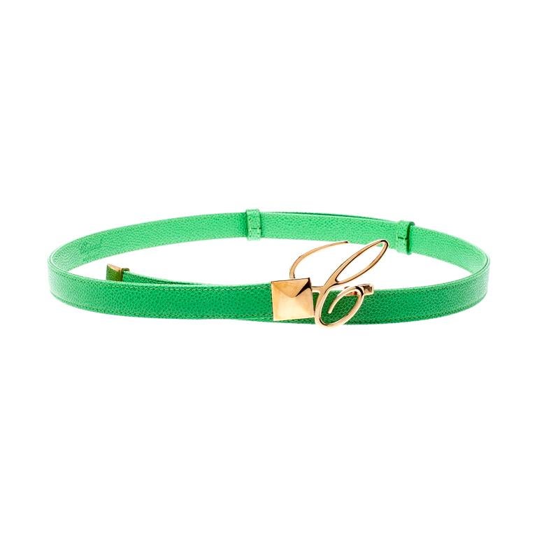 Chopard Green Leather Miss Happy Belt 105CM For Sale at 1stDibs ...