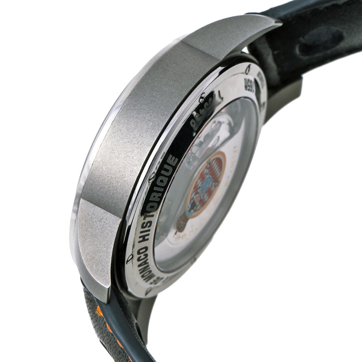 Chopard Grey Titanium Leather Grand Prix de Monaco Men's Wristwatch 42 mm 3