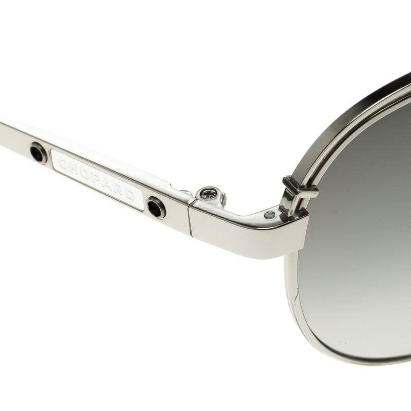 Chopard Grey Titanium SCHA12 Aviator Sunglasses 2