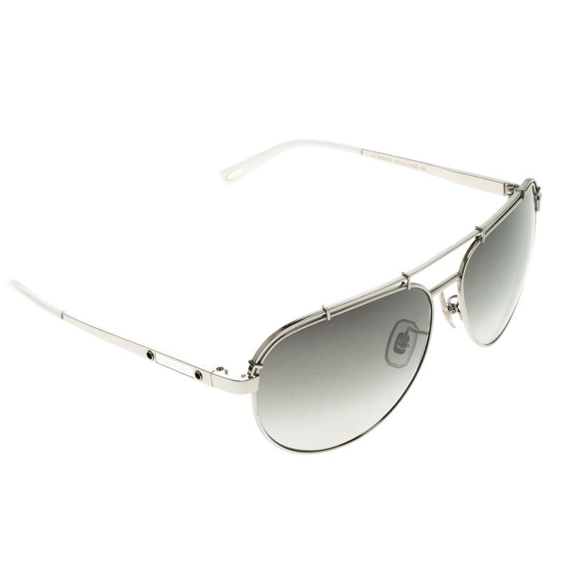 Chopard Grey Titanium SCHA12 Aviator Sunglasses