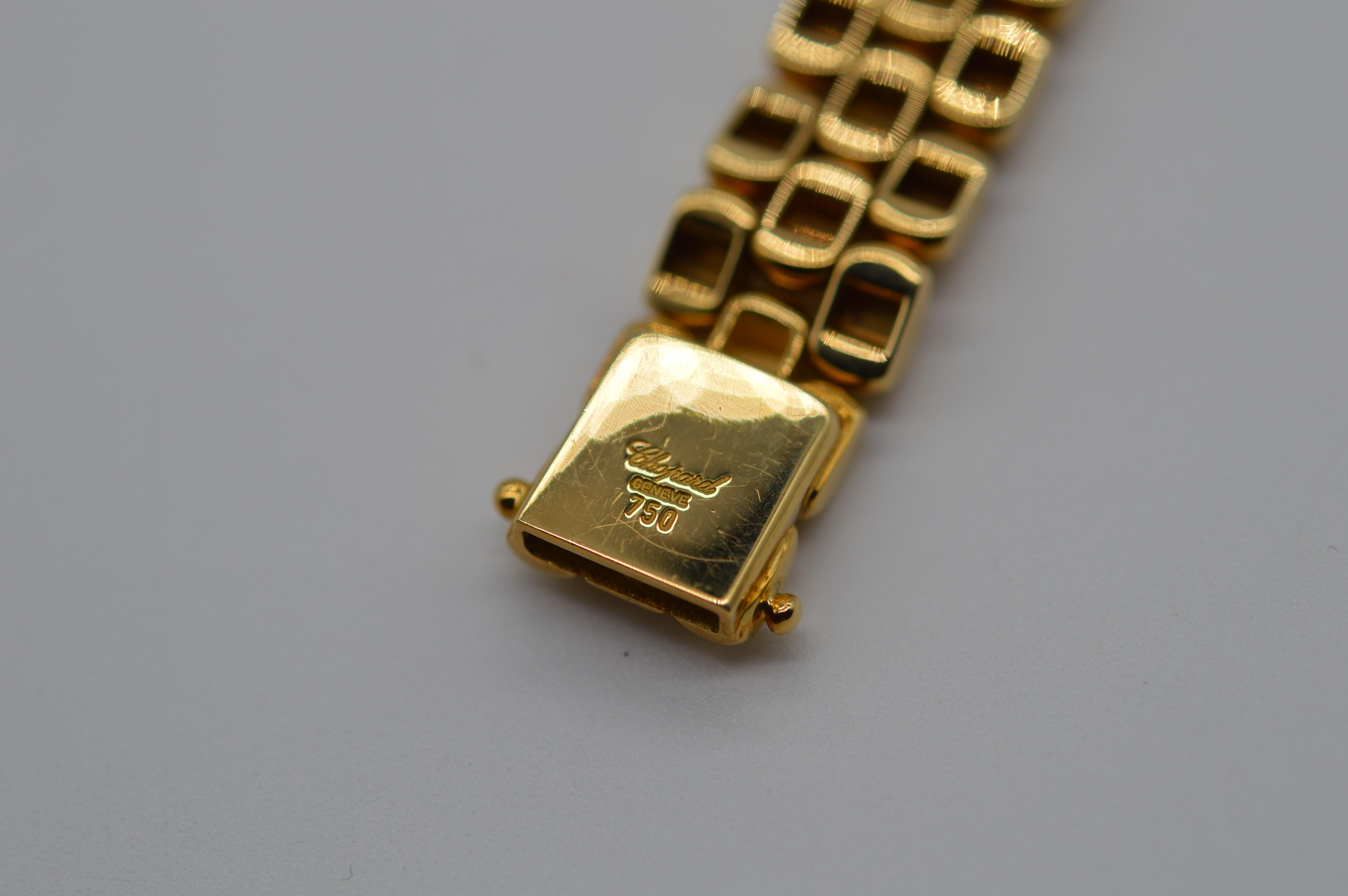 Modern Chopard Gstaad 18K Yellow Gold Link Bracelet Unworn For Sale