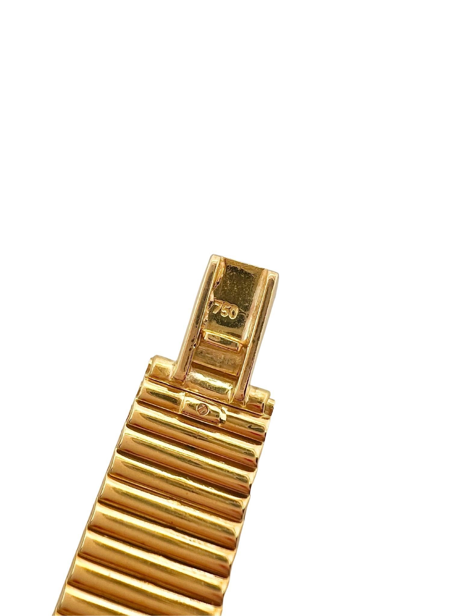 Orologio da donna Chopard Happy in oro giallo 18 carati con diamanti In condizioni ottime in vendita a New York, NY