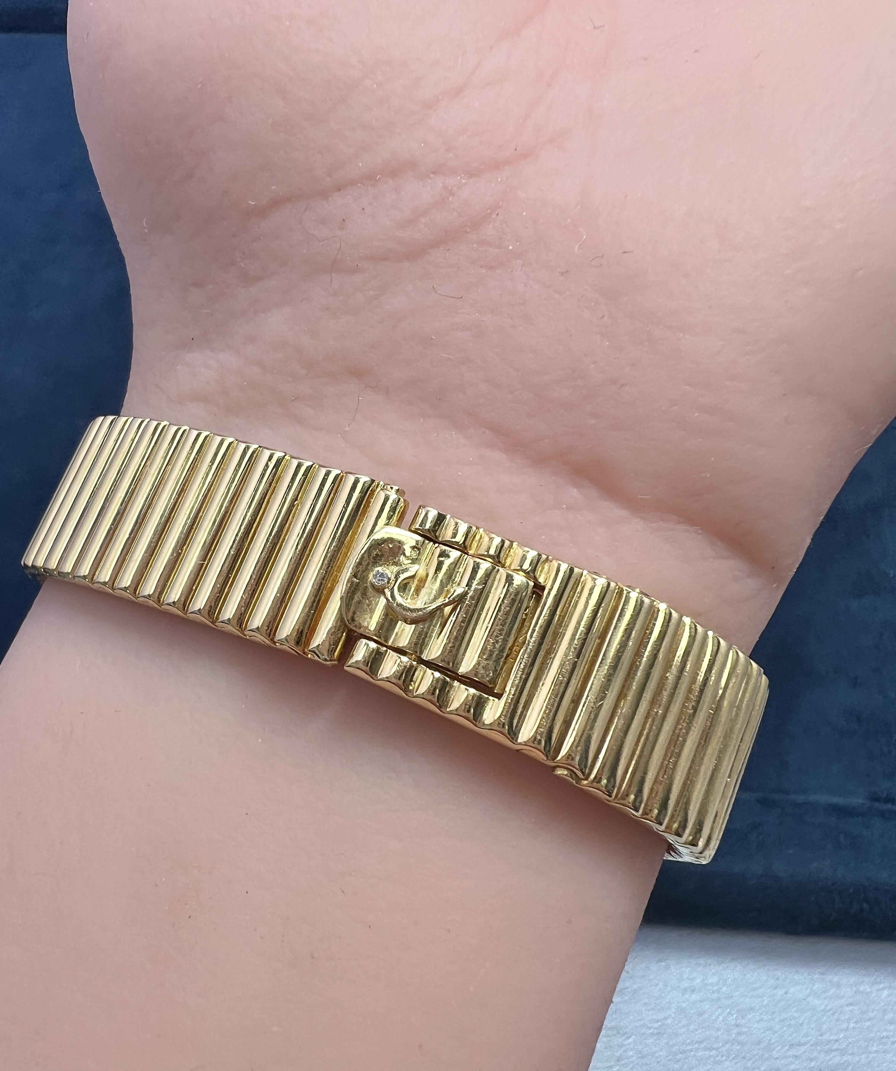 Donna Orologio da donna Chopard Happy in oro giallo 18 carati con diamanti in vendita