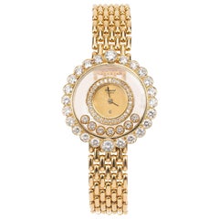 Chopard Happy 2::00 Karat Diamant Gelbgold Damen Armbanduhr