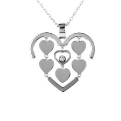 Chopard Happy Amore 18 Karat White Gold Diamond Pendant Necklace