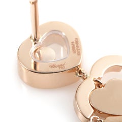 Chopard Happy Amore 18 Karat Rose Gold Diamond Heart Dangle Earrings 837219-5001