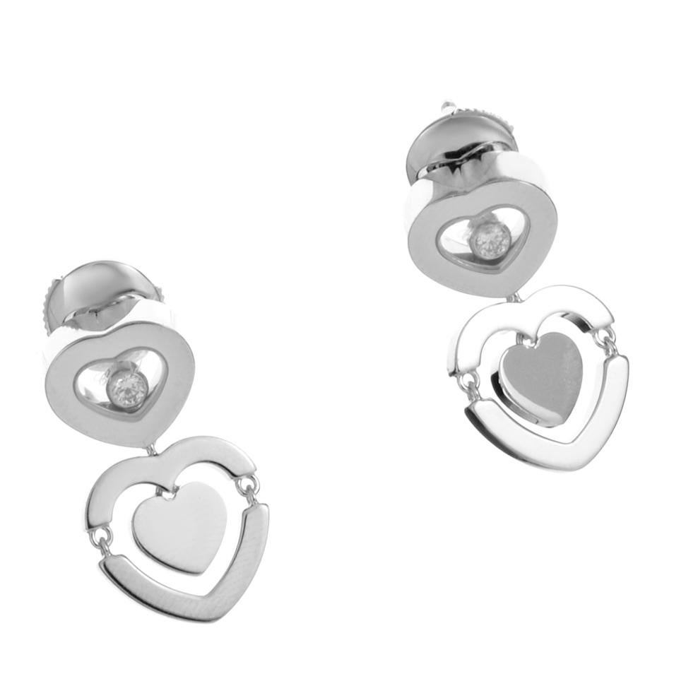 Women's Chopard Happy Amore Diamond White Diamond Dangle Earrings