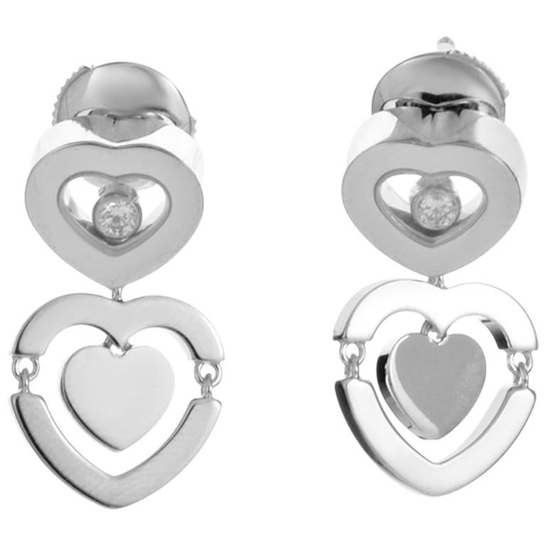 Chopard Happy Amore Diamond White Diamond Dangle Earrings