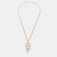 Chopard Happy Bubble Diamond 18k Rose Gold Pendant Necklace