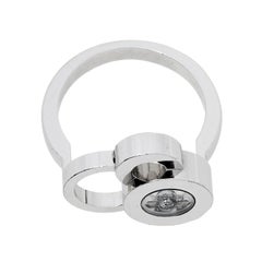 Chopard Happy Bubbles Diamond 18K White Gold Ring 52.5