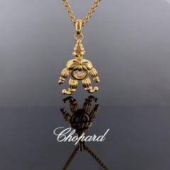 Chopard Happy Clown Happy Diamond Yellow Gold Pendant Necklace