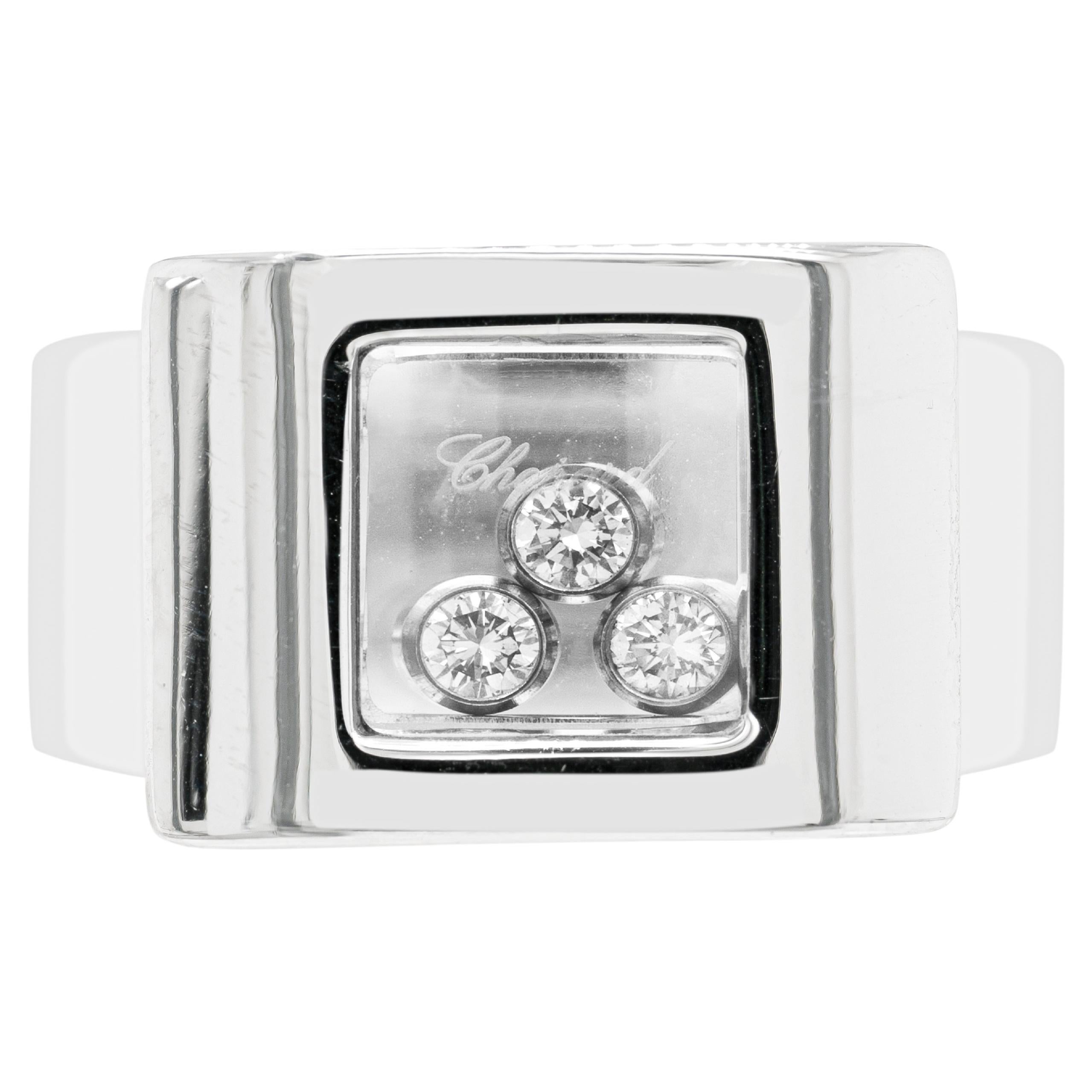 Chopard, bague Happy Curves en or blanc 18 carats et diamants