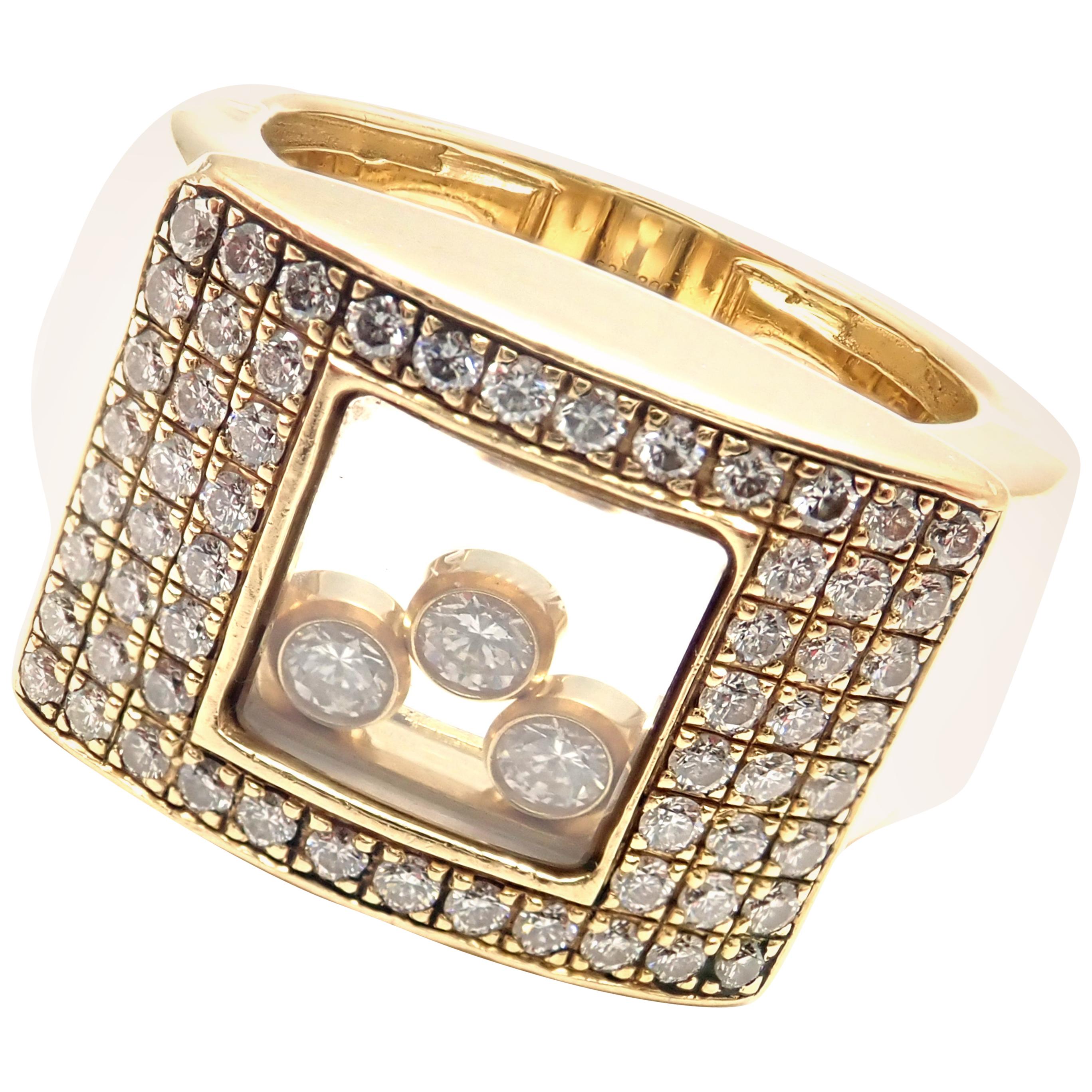 Chopard Happy Curves Diamantring aus Gelbgold mit Diamanten