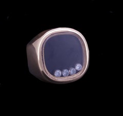 Chopard Happy Diamnds Yellow Gold Ring Size 6.75