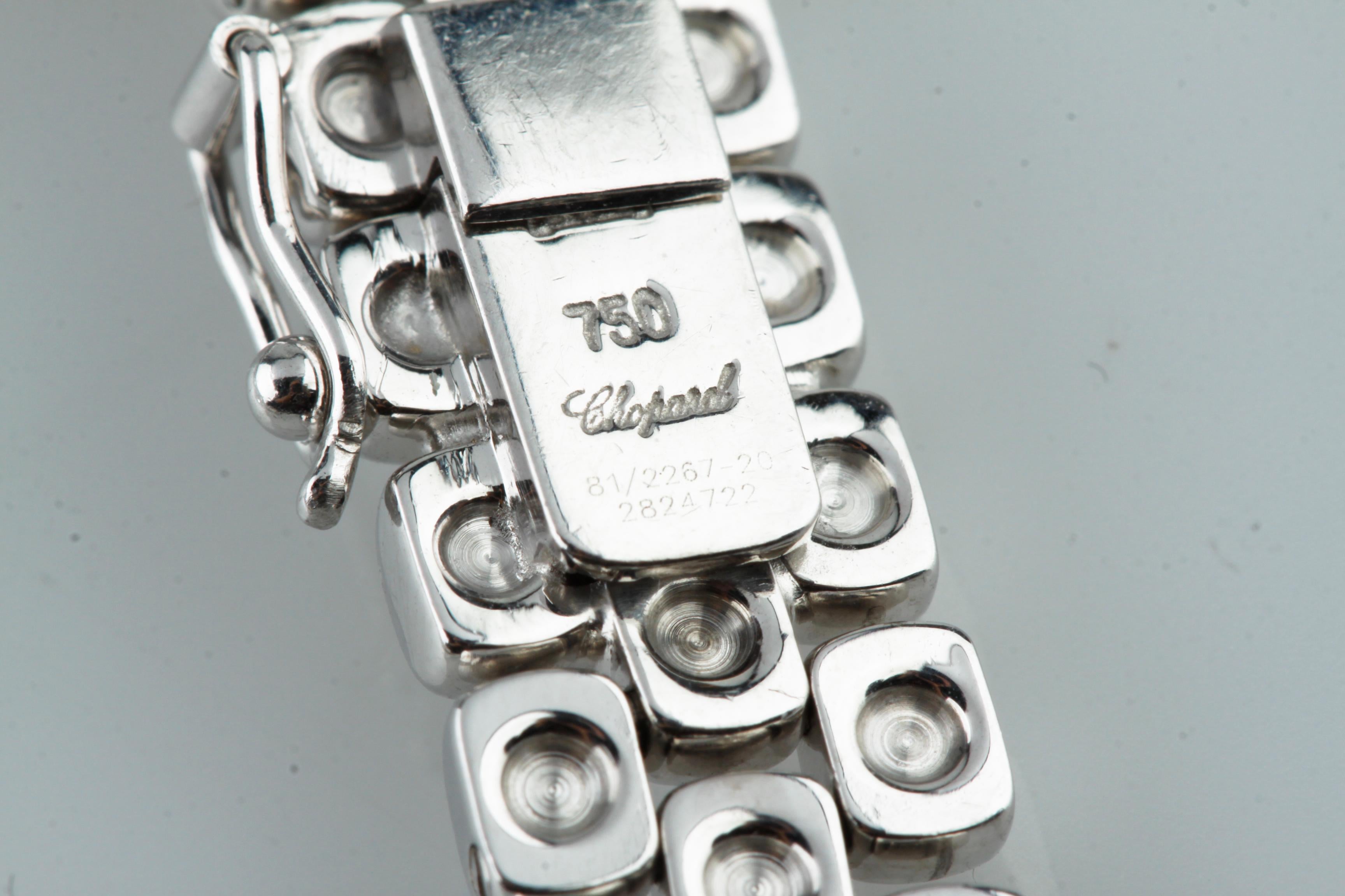 Chopard Happy Diamond 18 Karat Weißgold Herz Halskette Original Box im Lieferumfang enthalten (Rundschliff) im Angebot