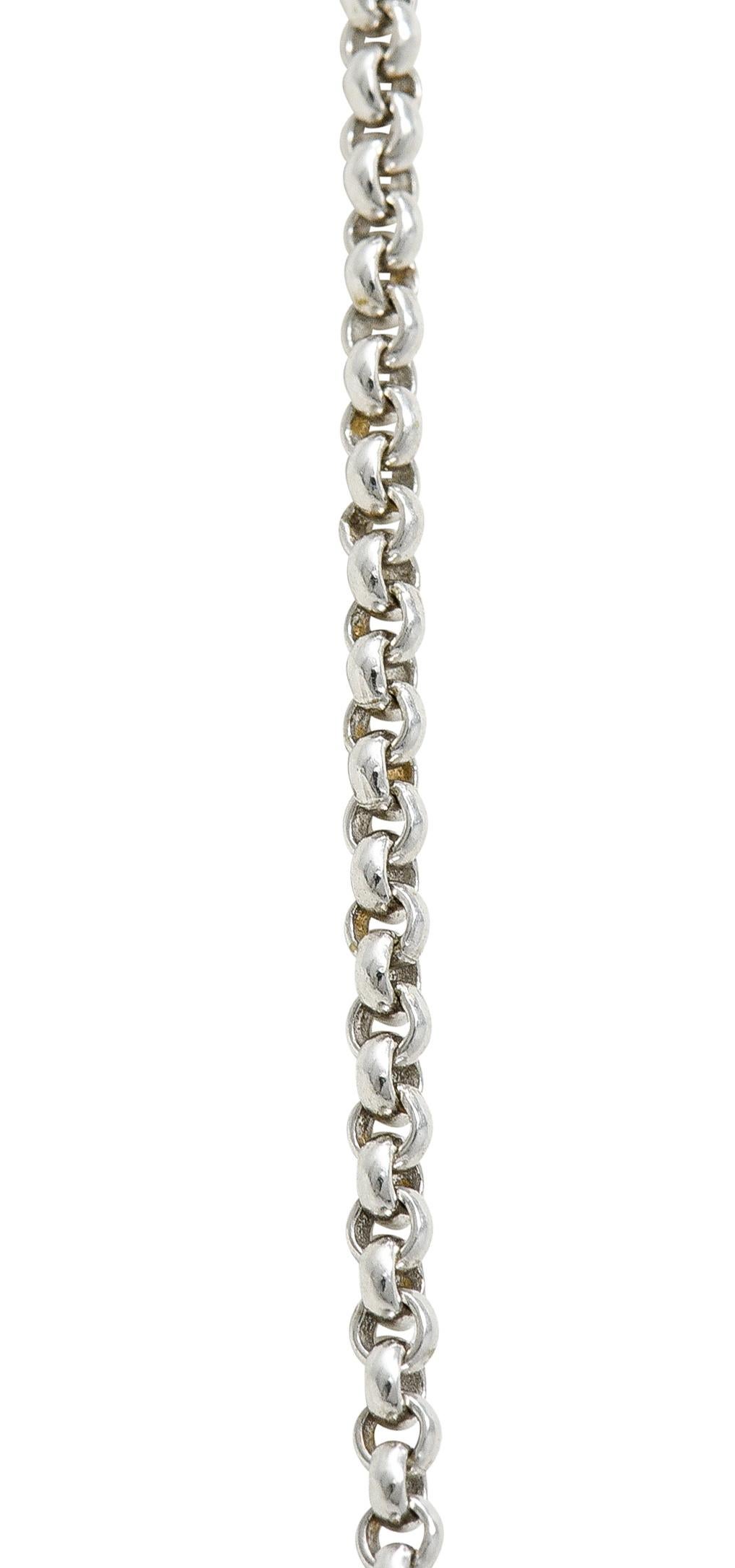 Chopard Happy Diamond 18 Karat White Gold Sun Pendant Necklace 3