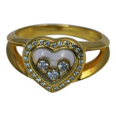 Chopard Happy Heart Cluster Diamond 18 Carat Gold Band Ring