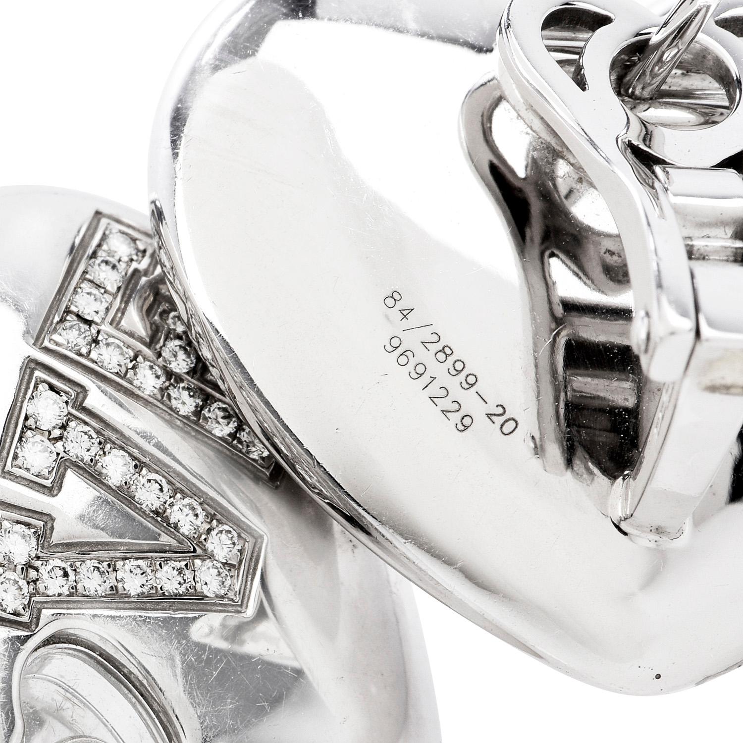 Chopard Happy Diamond: 18 Karat Gold Designer Clip-Ohrringe mit Diamant Damen im Angebot