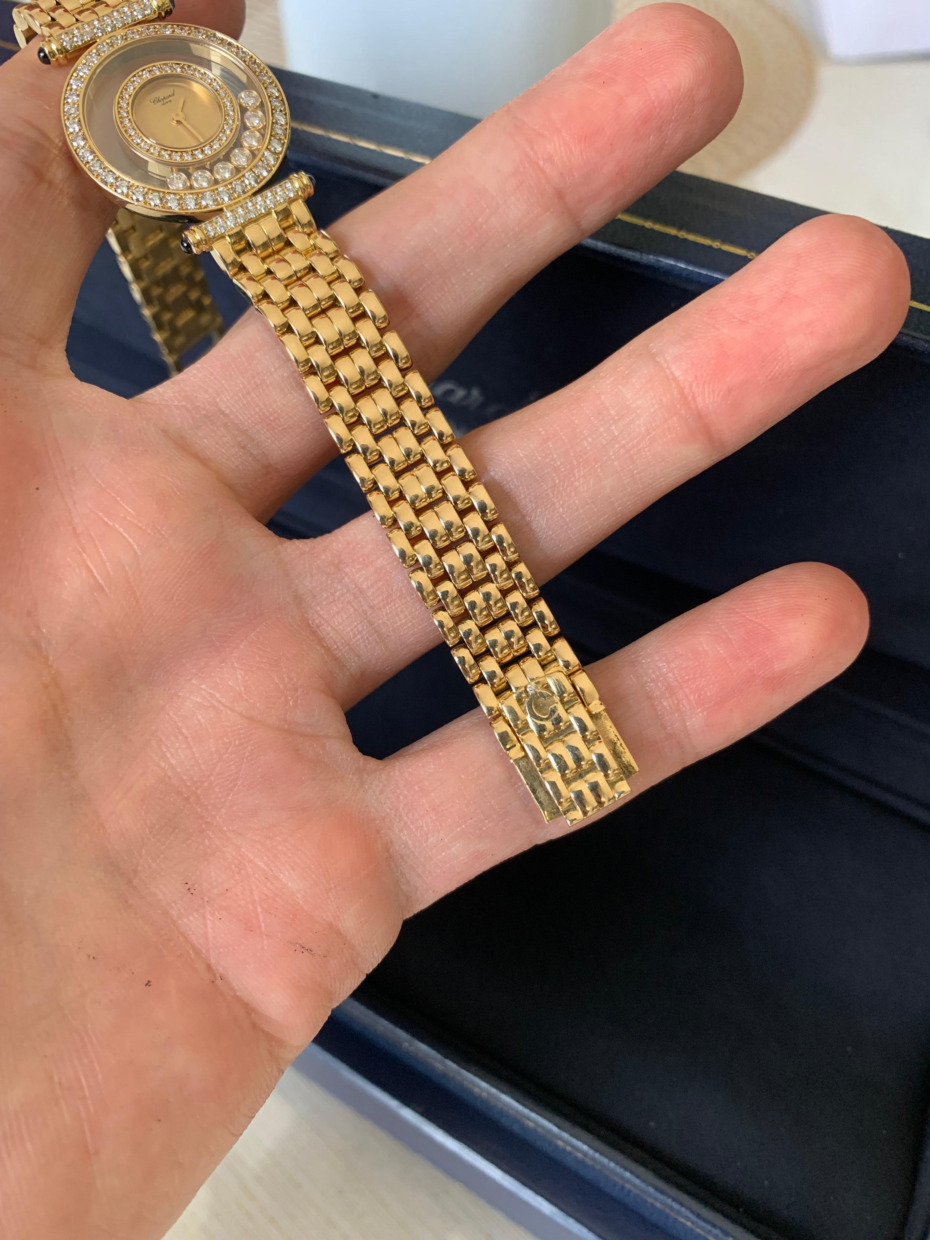 Taglio rotondo Chopard Happy Diamond Oro 18 carati Fabbrica di diamanti in vendita