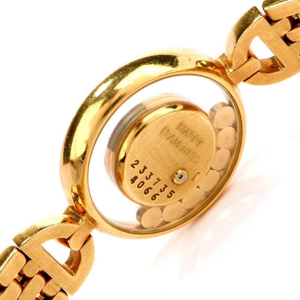 Chopard Happy Diamond 18 Karat Gold Damenuhr Refrence 4066 mit Diamanten 1