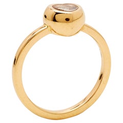 Chopard Happy Diamond 18k Rose Gold Heart Ring Size 51