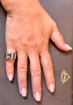 Chopard Happy Diamond 18k White Gold Floating Diamond Ring, Estate